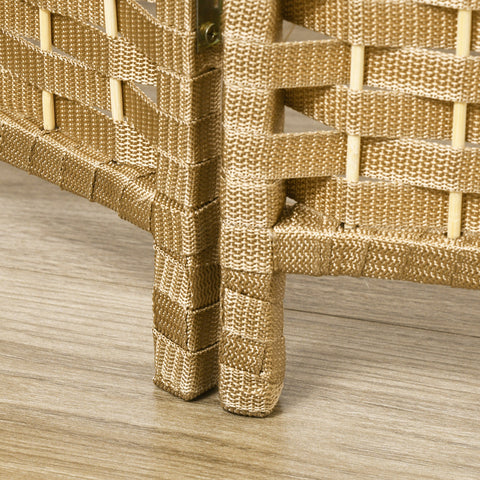 Rootz Foldable Room Divider - Interior Screen - Wooden Partition - Privacy & Stability - 4 Panels - 160 x 170 cm