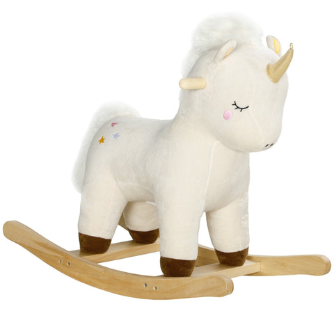 Rootz Rocking Horse Unicorn - Ride-On Toy - Kids Rocker - Stable Base & Handles - 63L x 33W x 56H cm