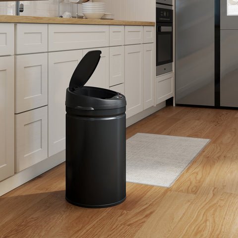 Rootz 30L Sensor Waste Bucket - Touch-Free Trash Can - Automatic Bin - Hygienic Kitchen Essential - 30.5T x 51H cm Black