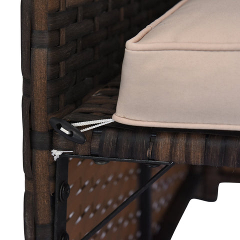 Rootz Garden Furniture Set - Patio Set - Outdoor Sofa Set - Comfort Seating - 124cm x 62cm x 62cm & Table 85cm x 50cm x 41cm