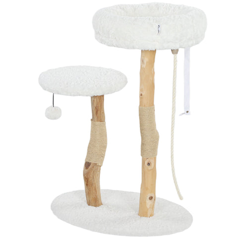 Rootz Scratch Tree Climbing Tree - Cat Tower - Cat Scratcher - Cozy Bed - 58cm x 40cm x 85cm