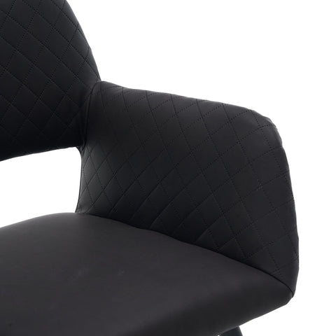 Rootz 2 Piece Set Makeup Chair - Vanity Seat - Beauty Stool - Ergonomic Comfort - Faux Leather - 58cm x 56cm x 80cm