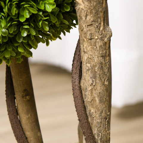 Rootz Artificial Boxwood Plant - Faux Shrub - Fake Topiary - Realistic Appearance - Zero Maintenance - Durable Plastic - 90cm Total Height - Ø18cm, Ø23cm, Ø27cm Bush Size - Ø17 x 13.5H cm Pot