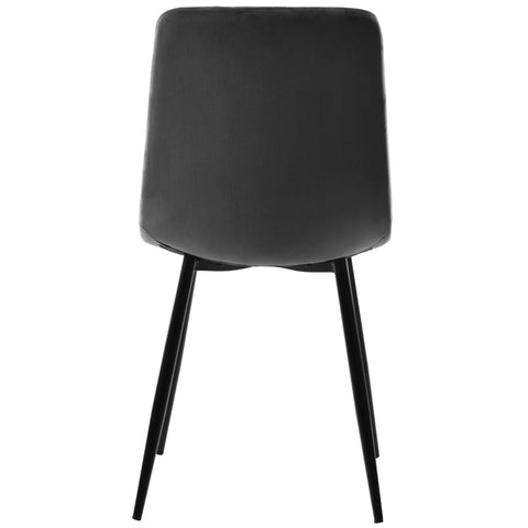 Rootz Set of 4 Dining Chairs - Velvet Look Seating - Comfortable Padded Chairs - Ergonomic Design - 44L x 46W x 86H cm