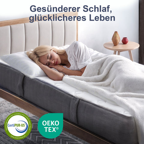 Rootz Mattress - Ergonomic Bed - Sleep Comfort - Pocket Springs - Removable & Washable Cover - 200cm x 90cm x 25.8cm