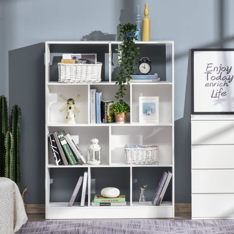 Rootz Bookcase Shelf Storage Rack - Book Shelf - Storage Unit - Ample Space - 100W x 23.8D x 140H cm