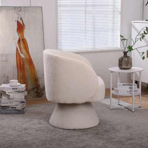 Rootz Modern Leisure Chair - Swivel Chair - Rotating Base - Comfort & Style - 67cm x 61.4cm x 77.9cm