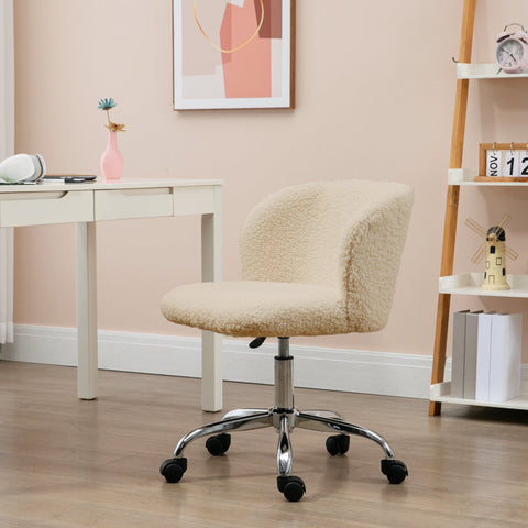 Rootz Height-Adjustable Office Chair - Rotatable Chair - Ergonomic Seating - Bouclé Wool Cover - 57cm x 58cm x 73-83cm