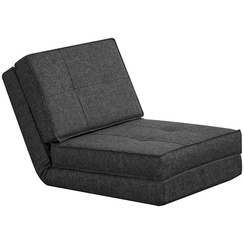 Rootz Convertible Armchair - Foldable Guest Mattress - Adjustable Backrest - High Comfort Foam - 61L x 73W x 58H cm