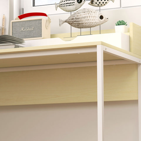 Rootz Modern Desk with Shelf - Workspace Table - Office Desk - Organized Storage - 106L x 50W x 89H cm