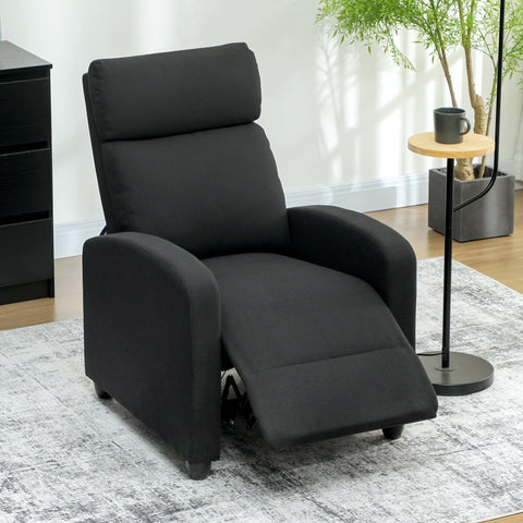 Rootz Adjustable Relaxation Armchair - Recliner - Lounge Chair - Extendable Footrest - 69cm x 88cm x 101cm - Black
