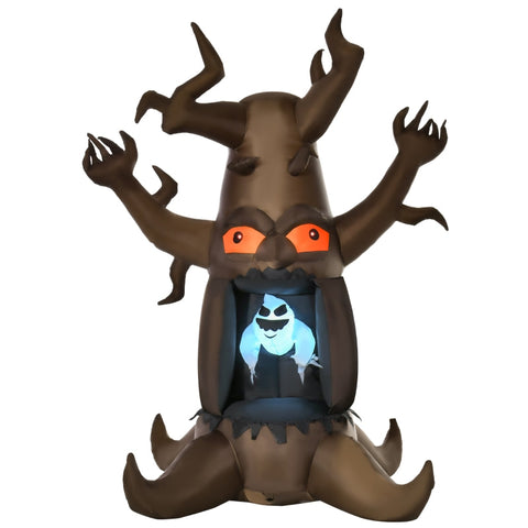 Rootz Inflatable Halloween Ghost Tree - Blow-Up Decoration - Self-Inflating Haunted Tree - Durable Polyester - Bright LED Lights - Easy Setup - 180cm x 140cm x 240cm