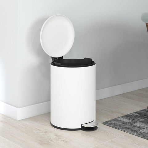 Rootz Trash Can - Waste Bin - Garbage Bin - 20L Capacity - Soft-Closing Lid - Pedal - Non-Marking Surface - 36cm x 30cm x 44.5cm