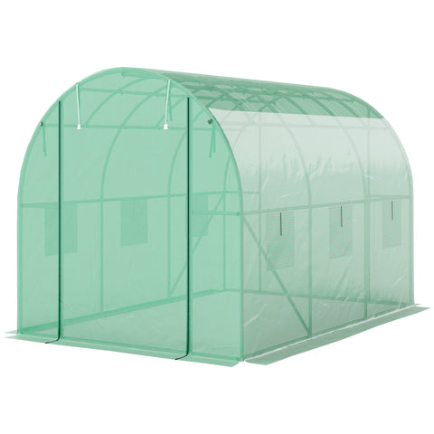 Rootz Poly Tunnel Greenhouse - Walk-in Tent - Plant Shelter - Extends Growing Season - 300cm x 200cm x 197cm