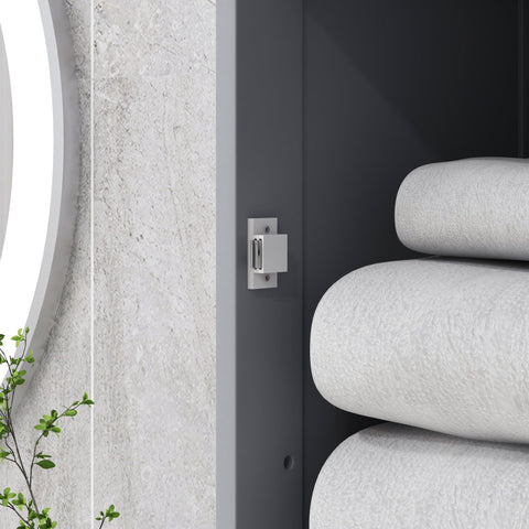 Rootz Bathroom Cabinet Furniture - Storage Solution - Space-Saving  Grey - 40cm x 27cm x 171.5cm - Waterproof & Scratch-Resistant