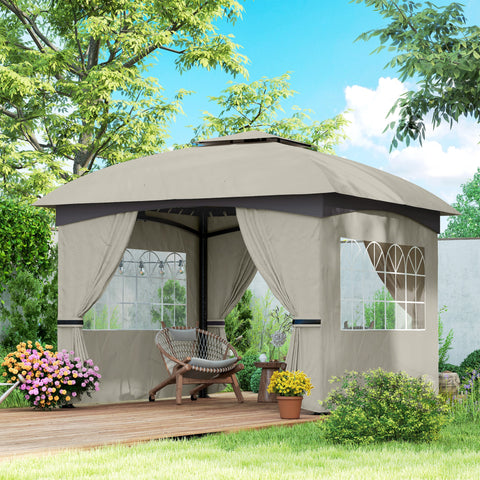 Rootz Garden Gazebo Beer Tent - Outdoor Shelter - Patio Canopy - UV Protection - 3.35m x 3.35m x 2.85m