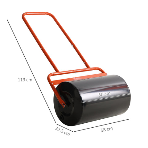 Rootz Handy Lawn Roller - Practical Grass Roller - Garden Roller - Flexible Steel - Rust-Resistant - 58lx32.5bx113h cm