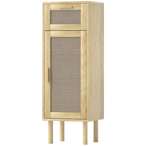 Rootz Bathroom Cabinet- Storage Cabinet- Bohemian Cabinet - Rattan Cabinet - Adjustable Shelves - 32cm x 30cm x 92cm