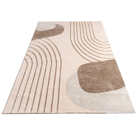 Geometric & Botanical Pattern Rug – Modern – Durable – Soft Short Pile