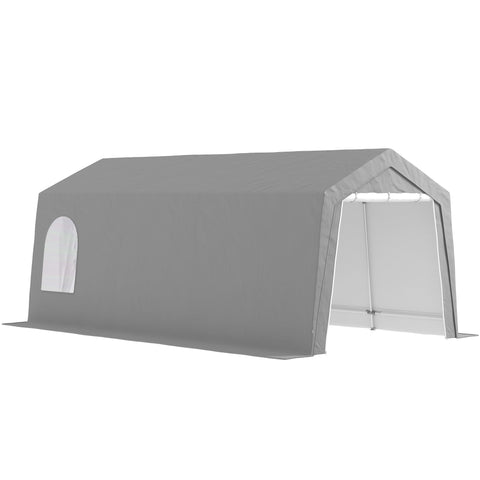 Rootz 3x6m Waterproof Garden Shed - Storage Tent - Outdoor Shelter - UV Resistant - Galvanized Metal Frame - 300x597x257cm