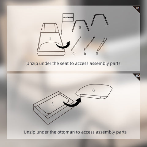 Rootz Upholstery Armchair with Stool - Relaxation Chair - Recliner - Steel Frame & Cushion Support - 68 x 91.5 x 88 cm, Brown