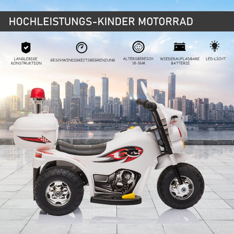 Rootz elektrische kindermotorfiets - rijspeelgoed - elektrische kinderfiets - comfortabele stoel - realistische verlichting - ingebouwde muziek - 80 cm x 35 cm x 52 cm - PP en staal