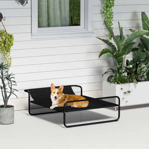 Rootz Cozy Dog Bed - Pet Lounger - Elevated Pet Cot - Breathable Mesh - 91L x 69W x 29H cm