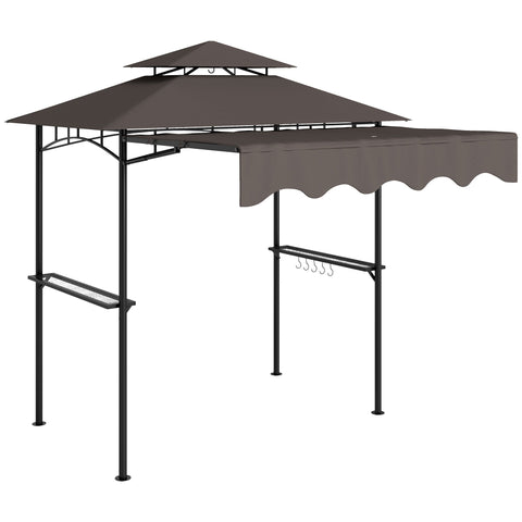 Rootz Grill Pavilion - Garden Shelter - Outdoor Canopy - Weather-Protection - 242x149x248cm - Perfect for Safe and Smoke-free Grilling!