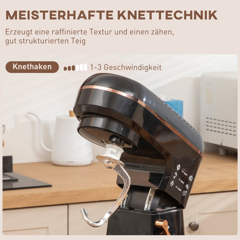 Rootz Blender Food Processor - Mixer - 6 Speed Levels - 5.5L Stainless Steel Bowl - 41cm x 26cm x 32cm