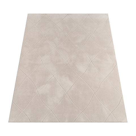 Modern Diamond Pattern Rug – Soft Short Pile – Durable & Easy Care – 3D Effect