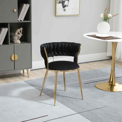 Rootz Velvet Dining Chair Set - Dining Room Chairs - Elegant Seating - Exceptional Comfort - 57L x 55W x 70H cm