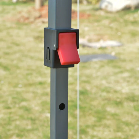 Rootz Garden Pavilion - Folding Pavilion - Pop-up Marquee Garden Tent - Including Pegs Guy Ropes - Oxford - Black - 2.95 x 2.95 x 2.64 m