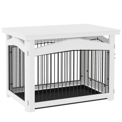 Rootz Dog Cage Side Table - Pet Lock - Dog Park - Ventilated Design - 82.5 x 57.5 x 59.5 cm
