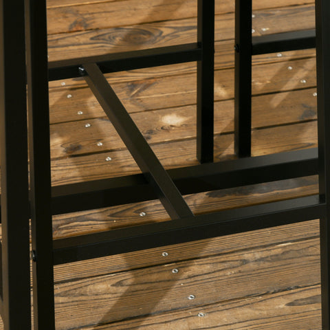 Rootz 3-Part Bar Set - Standing Table Set - Tall Pub Table with Stools - Waterproof MDF - 89cm x 45cm x 87cm