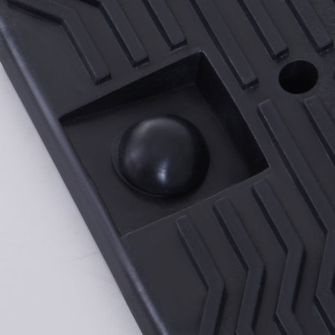 Rootz Car Access Ramps - Plastic Ramps - Vehicle Maintenance - Shockproof & Stackable - 2.5 Ton Capacity - 91x30x21 cm - Black