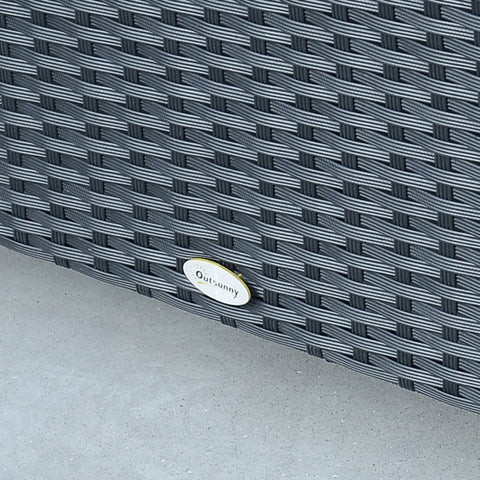 Rootz Garden Side Table - Outdoor Table - Patio Table - Sturdy & Durable - Versatile Use - Easy Maintenance - 85cm x 50cm x 39cm - Metal & PE Rattan