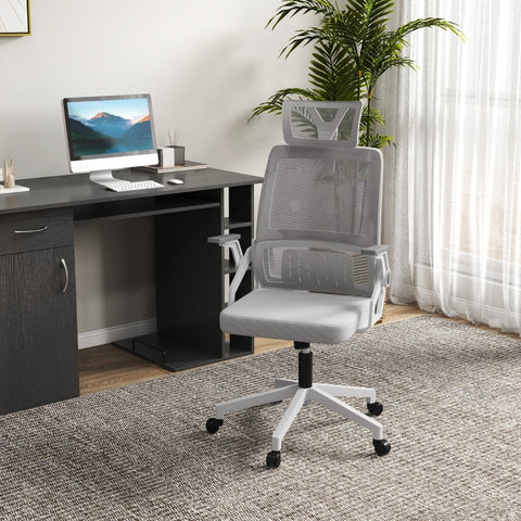 Rootz Vinsetto Office Chair - Desk Chair - Ergonomic Chair - Ultimate Comfort - Adjustable Height - Lumbar Support - 58cm x 61cm x 102-119cm