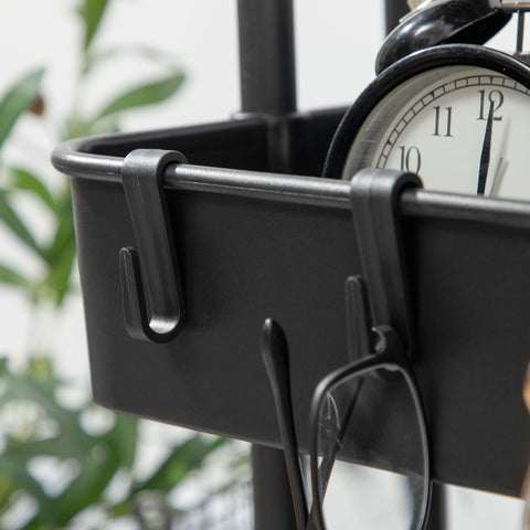 Rootz 3 Tier Trolley Storage Baskets - Organizer Cart - Mobile Storage - Compact Design - 42cm x 38cm x 86.5cm