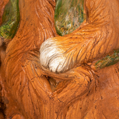 Rootz Flower Pot - Rabbit with Wicker Basket - Whimsical Garden Planter - Weatherproof Resin - 45cm x 27cm x 50cm - Brown