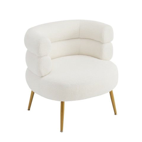 Rootz White Recliner Chair & Footstool Set - Armchair - Lounge Chair - Optimal Comfort - 69cm Seat Width x 69cm x 67cm x 73cm