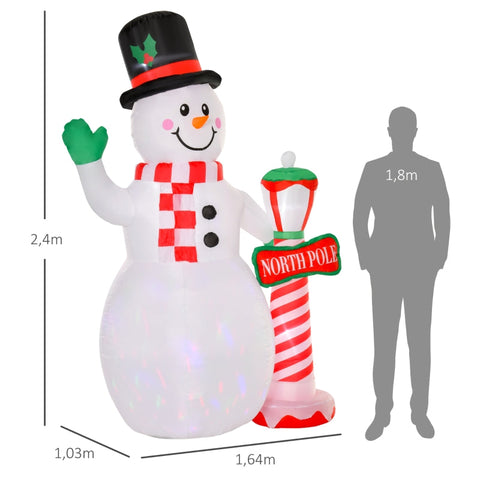 Rootz 8ft Inflatable Christmas Decorations - Holiday Inflatables - Festive Outdoor Decor - Easy Setup - 164cm x 103cm x 240cm