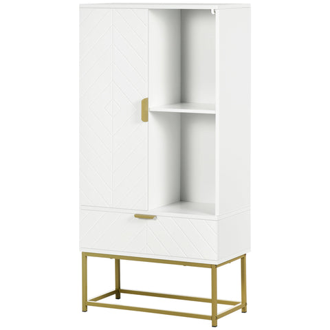 Rootz Bathroom Storage Unit - Cabinet - Modern Shelving - Ample Storage - 60L x 30W x 120H cm