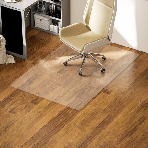 Rootz Non-Slip Floor Protection Mat - Chair Floor Protector - Transparent Office Mat - Noise Reduction - 100cm x 150cm x 1.5mm