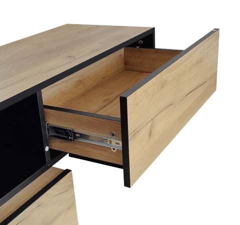Rootz TV Cabinet Combo - Entertainment Stand - TV Console - Adjustable Length, Ample Storage - 120cm x 34.5cm x 30cm/50cm