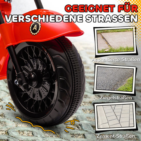 Rootz Electric Children's Motorcycle - Ride-On Bike - 3-Wheeled Scooter - Safe & Fun - 110cm x 48cm x 56cm