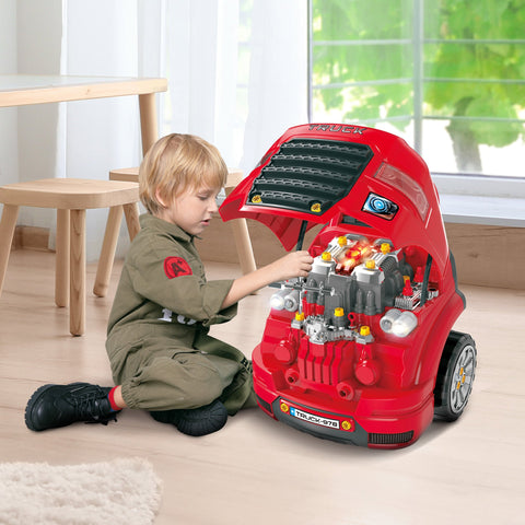 Rootz Motor Workshop Toy Set - Engine Playset - Kids Mechanic Kit - Enhances Dexterity & Coordination - 40L x 39W x 47H cm