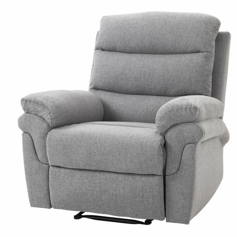 Rootz Adjustable Relaxation Armchair - Recliner Chair - Lounge Seating - Footrest - Linen Look - 91cm x 92cm x 102cm,  Grey Melange