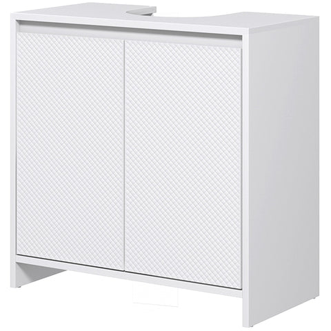 Rootz Washbasin Unit Cabinet - Sink Storage - Bathroom Organizer - Maximizes Space - 60cm x 30cm x 60cm - White