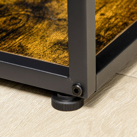 Rootz Bookcase Wall Shelf - Industrial Bookshelf - Display Shelving Unit - 7 Shelves - Sturdy Steel Frame - Anti-Tip Protection - 83cm x 34cm x 180cm - Brown + Black