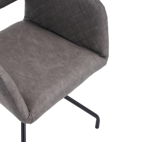 Rootz Makeup Chairs Set - Salon Chairs - Beauty Stools - Ergonomic Comfort - Faux Leather - 58x55.88x79cm